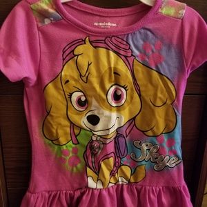 Paw patrol Skye pink ruffle t pre owned size 5